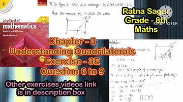Ratna sagar maths class 8 ex 3E | Understanding quadrilaterals || Mathsadda ||