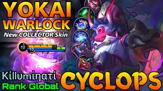Yokai Warlock Cyclops New COLLECTOR Skin Gameplay - Top Global Cyclops Κίllυmίηατί - Mobile Legends