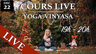 REPLAY - Cours Live de Yoga Vinyasa avec Adeline! Le 22 Décembre à 19h, cours pour tous niveaux
