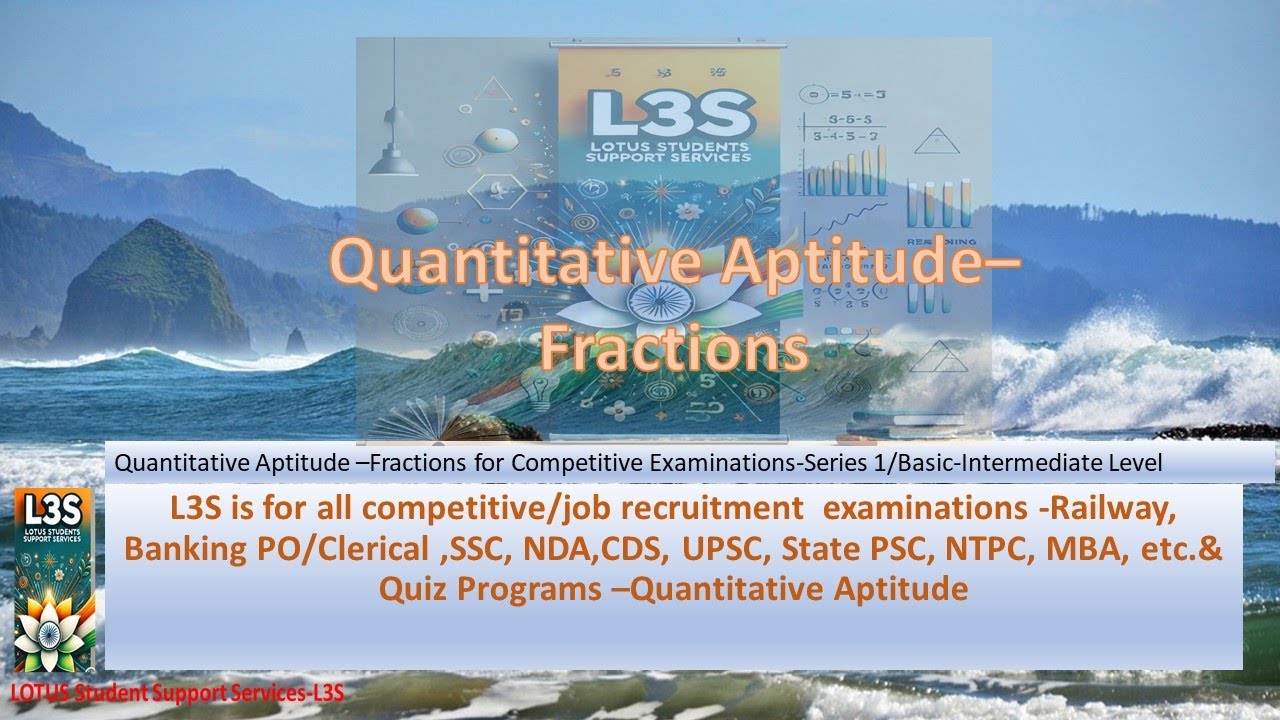 Fractions (Part 1) in simple way | Quantitative Aptitude I Competitive & Entrance Exams preparation