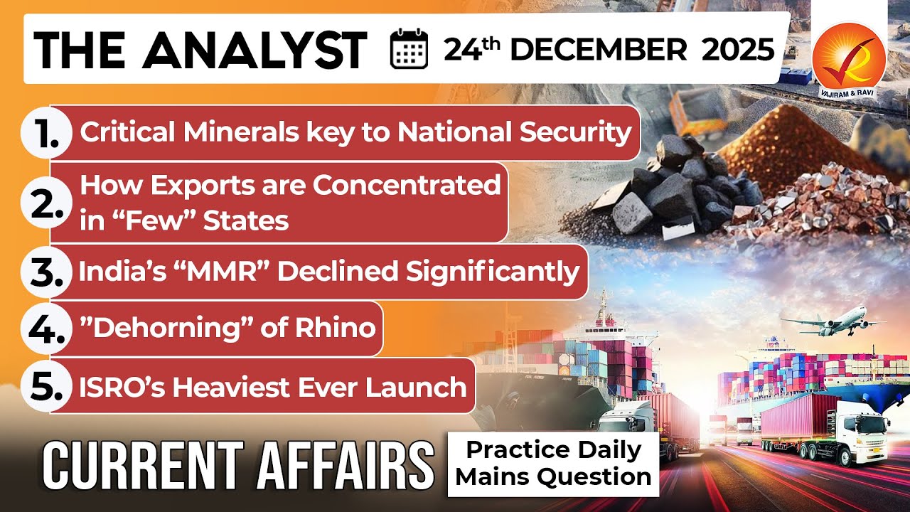 Current Affairs Today 24 DEC 2025 I UPSC Daily Current Affairs I The ...