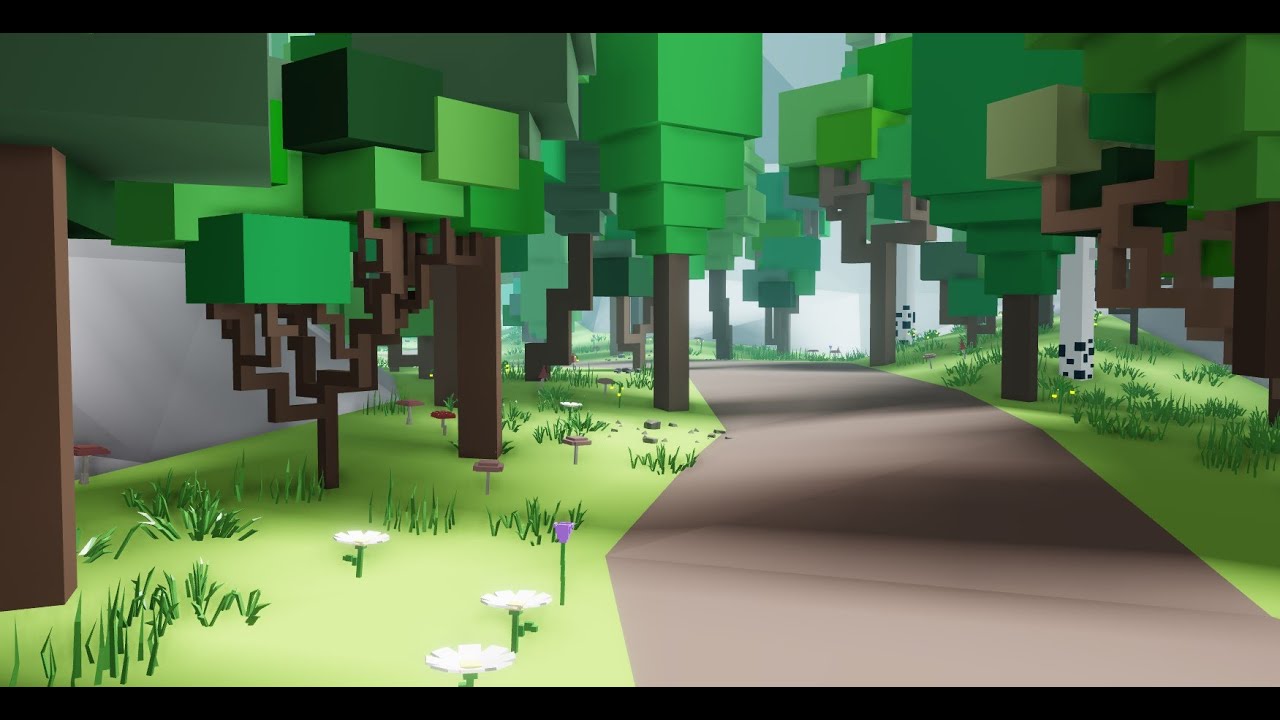 Roblox Studio Low Poly World Timelapse 1 Youtube - roblox low poly terrain