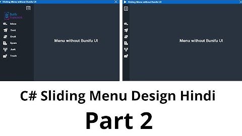 How to Make Menu Unique Design in C# Windows Application Part 2 | Visual Studio Programming