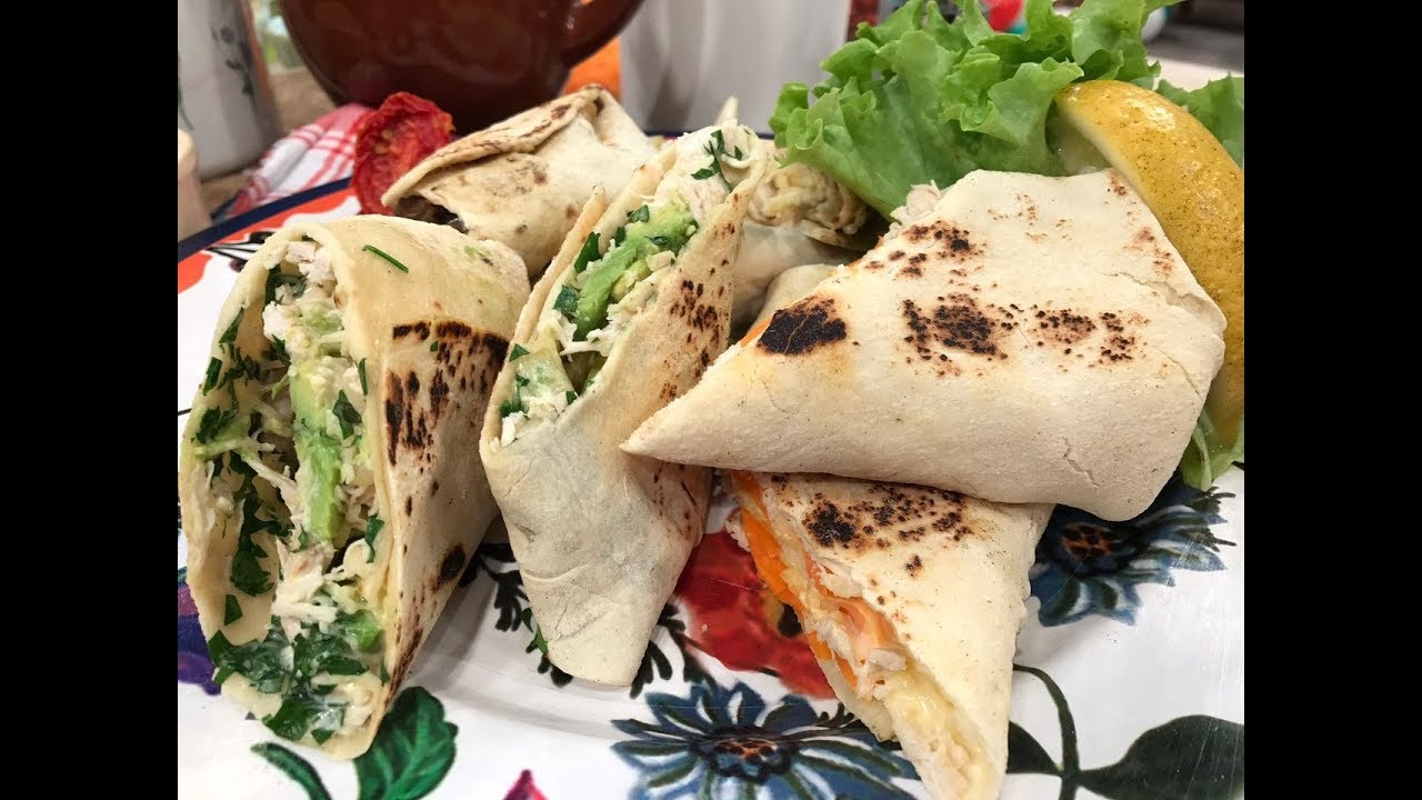 Wraps caseros de carne y pollo con salsa Caesar YouTube Wraps caseros de carne y pollo con salsa Caesar YouTube