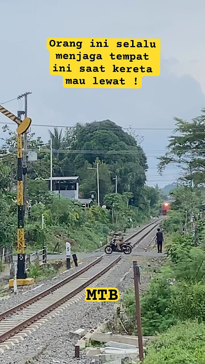 Aksi orang baik ketika mengamani perlintasan kereta api #spoor #train #railway #fypyoutube #fypp