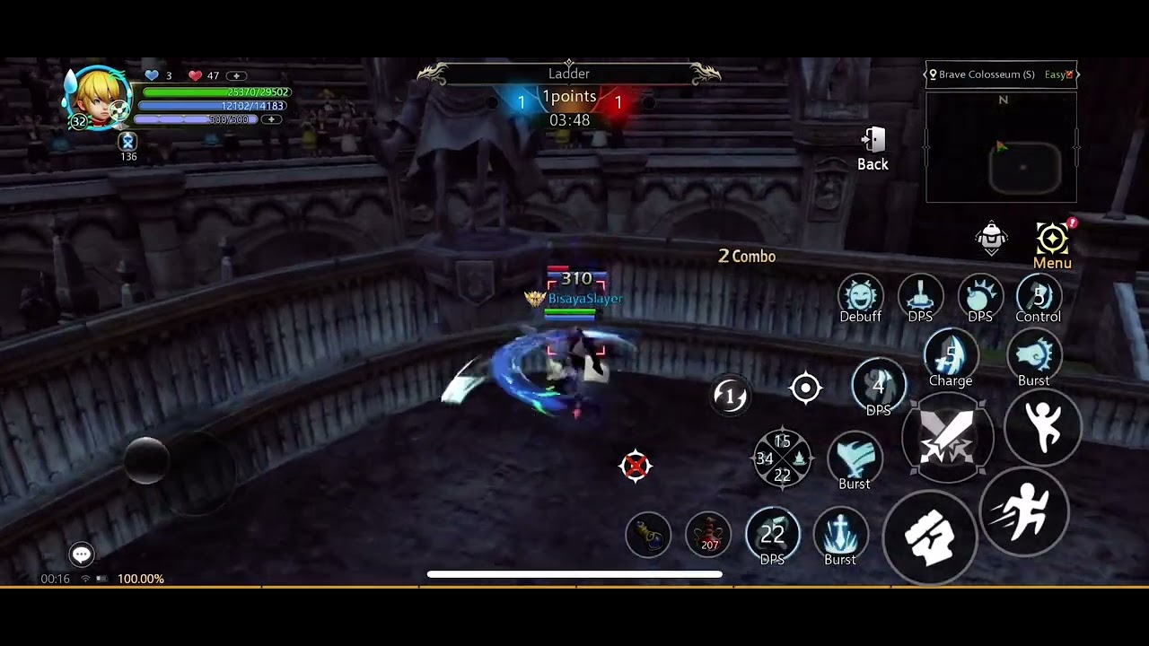 Dragon Nest M Classic PvP Ladder Mercenary (Top 15 Warrior) vs Mercenary (Top 2 Warrior)