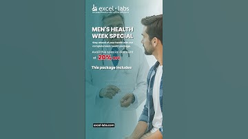 Excel Labs offers a Men’s Health Package with key tests—now at 20% OFF