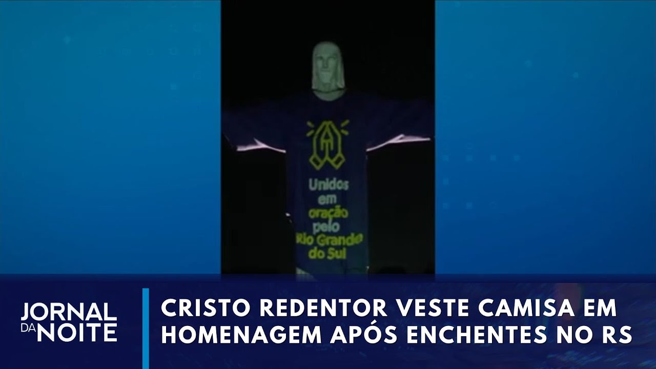 Cristo Redentor se veste de solidariedade com cores do Rio Grande do Sul