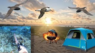 Remote Island Camping & Spearfishing 48 Miles Out At Sea For 3 Days Fish Fi Days!! Part 2