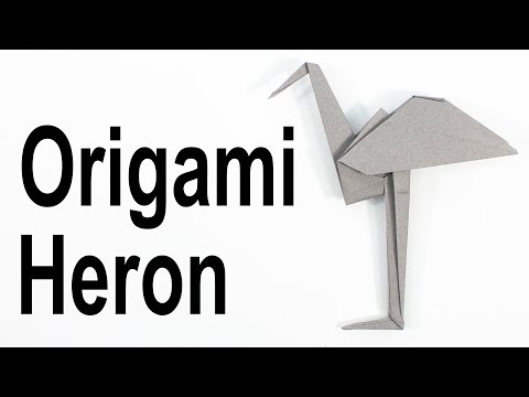 Origami Heron Tutorial Youtube