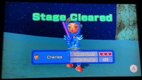 Wii Sports Resort Swordplay Showdown Stage 3 Beach 35 Hit Perfect Combo 