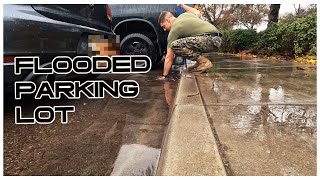 Flooded Parking Lot Drained in Minutes
