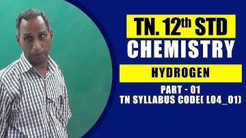 12th Chemistry  |d - BLOCK ELEMENTS  - Part -  01 |  TN Syllabus Code( L04_A01)