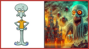 SpongeBob SquarePants as a very scary MONSTERS😱- All Characters