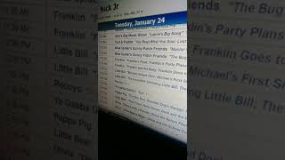 Nick Jr Schedule January 2012