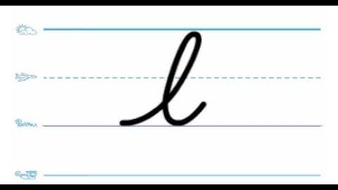 Cursive lowercase letter l