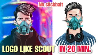 How To Make Gaming Logo Like Scout I Made Logo For Scout Giveaway No Click Bait Youtube