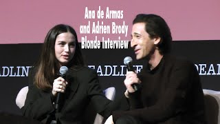 Blonde - Ana de Armas and Adrien Brody Interview. Los Angeles, CA November 19 2022