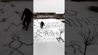 الأب المثالي | فيديو مضحك لهذا الرجل الذي يحاول رسم لوحة على الثلج #معلومات #خواطر #جديد #نصائح