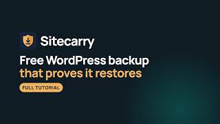 How to Backup a WordPress Site for Free (and Restore It) – Sitecarry