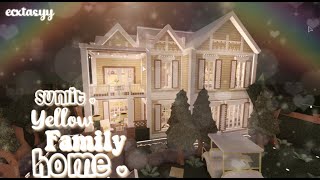 Bloxburg | Sunlit Yellow Family Home | Speed build ෆ