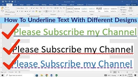 How To Underline Text with Different Designs | MS Word Underline With Different Styles