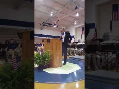 Copley Fairlawn Middle School Veteran's Day assembly,  Dennis Daley speaker.