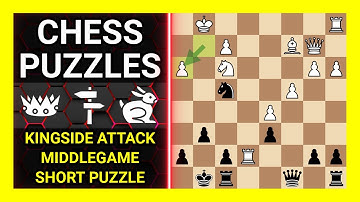 Chess Puzzles to Practice. Themes: Kingside attack, Middlegame, Short puzzle. Learn Chess
