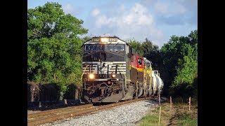 NS 8076, KCS 3925, UP 1698, and UPY 2604; Manchester yard, Houston, Texas