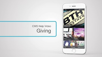 Wekonnect CMS Help Video - Giving