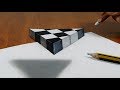 Try to do 3D Trick Art on Paper, floating triangle