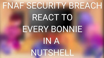 FNAF SECURITY BREACH REACT TO EVERY BONNIE IN A NUTSHELL