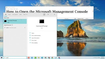 How to Open the Microsoft Management Console MMC new