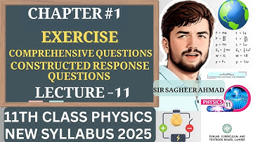"1st Year Physics New Book 2025 | Exercise Constructed Response Questions | Chapter Wise Solutions"