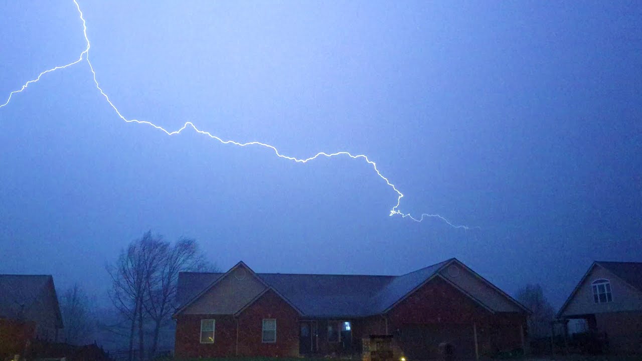 Intense Supercell w/ Lightning and Strong Winds