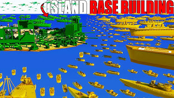I built Army Men ISLAND DEFENSE in NEW Base Building Simulator! - Attack on Toys