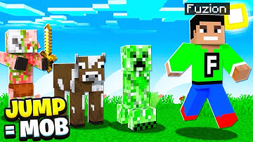Minecraft, But Everytime I Jump a Random Mob Spawns...