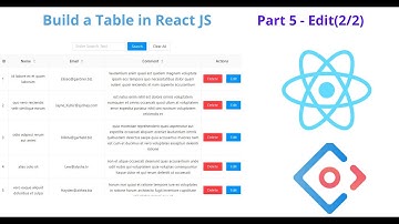 Building a Table in React JS - Part 5 - Edit(2/2)