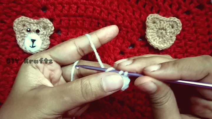 Crochet Easy Teddy bear applique  | Crochet Bear A...