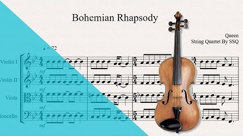 Bohemian Rhapsody String Quartet Score (Queen)