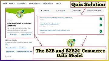 The B2B and B2B2C Commerce Data Model | Salesforce Trailhead | Quiz Solution