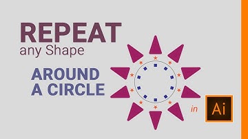 How to repeat objects around a circle - Illustrator Tutorial (English)