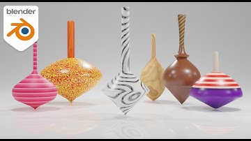 Satisfying Spinning Top Eevee Animation - Blender 2.9