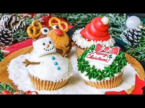 パーティで作ろ クリスマスカップケーキ4way Youtube