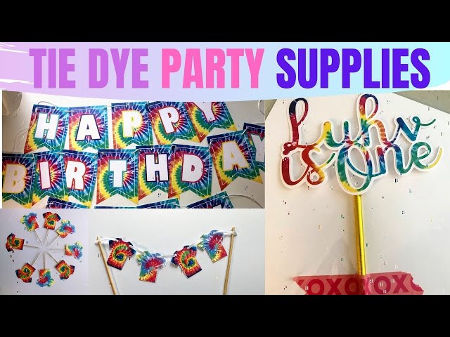 HOW TO MAKE TIE DYE DIY PARTY SUPPLIES ON SILHOUETTE 