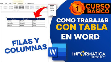 TRABAJANDO CON TABLAS DE WORD | VIDEO 2