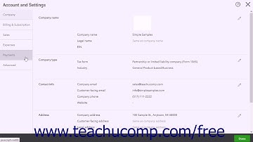 QuickBooks Online Plus 2017 Tutorial Customizing Payments Settings Intuit Training