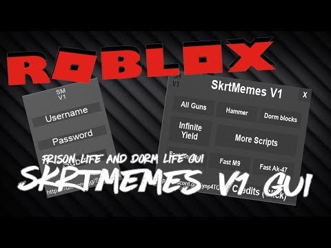 New Roblox Exploit Skrtmemes Gui Prison Life And Dorm Life Scripts Youtube - roblox exploit scriptsprison life guitxt at master