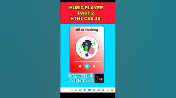 How To Create Fully Working Music Player With Html Css And Js #coding#javascript#shorts #htm #code