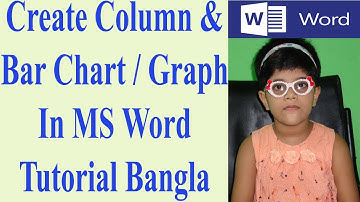 Create Column & Bar Chart / Graph In MS Word Tutorial Bangla